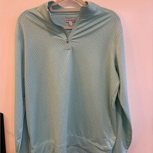 Peter Millar Aqua Zip-Up Sweater